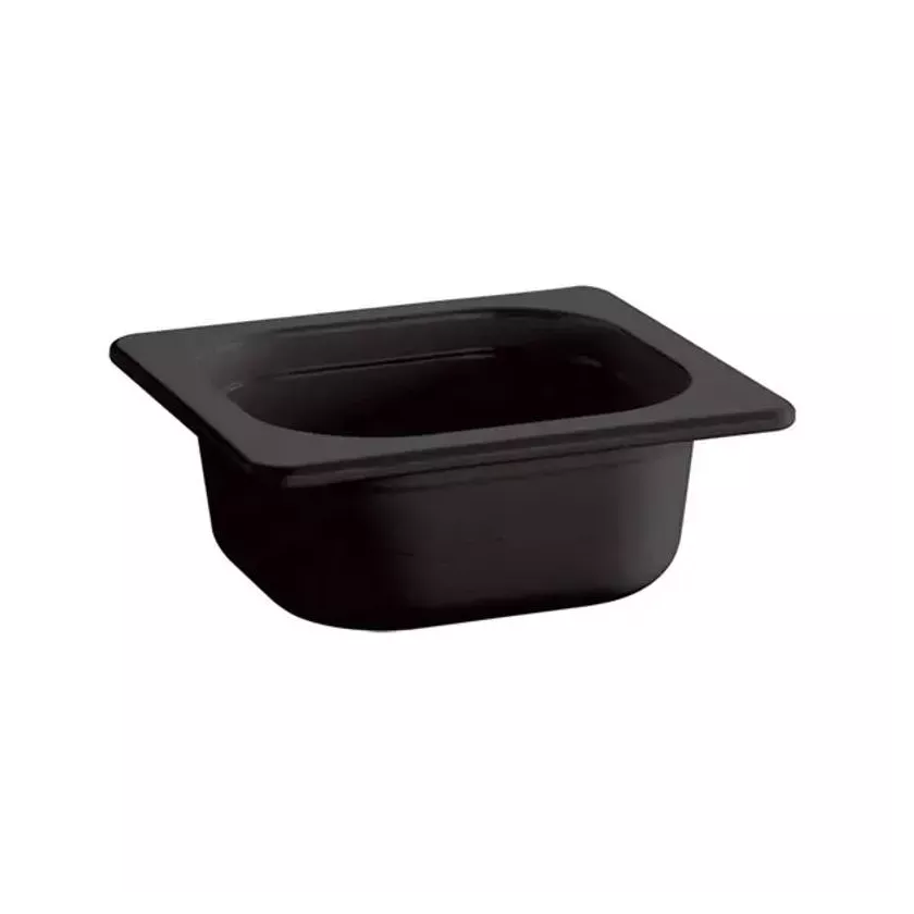 Melamine GN bac 1-6x65mm noir 176x162x65mm