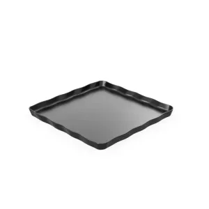 Plat melamine noir ondule 273x273x20mm