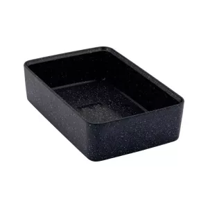Plat melamine noir marbre 175x260x70mm