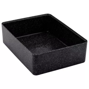 Plat melamine noir marbre 345x260x100mm