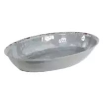 Plat ovale melamine gris rustique 420x280x70mm