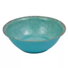 Plat rond melamine bleu rustique d210x70mm