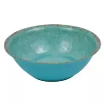 Plat rond melamine bleu rustique d210x70mm