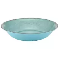 Plat rond melamine bleu rustique d350x70mm
