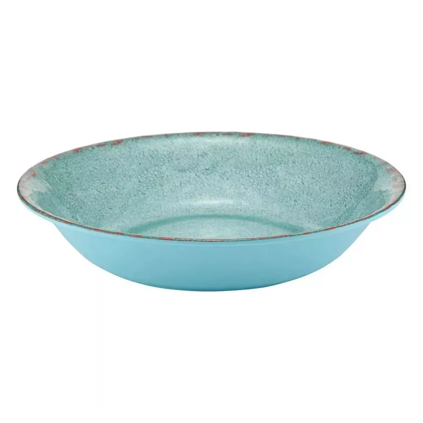 Plat rond melamine bleu rustique d350x70mm