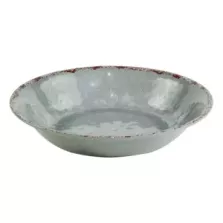 Plat rond melamine gris rustique d350x70mm