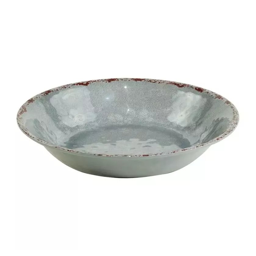 Plat rond melamine gris rustique d350x70mm