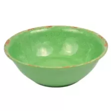 Plat melamine rond vert rustique d210x70mm