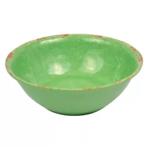 Plat melamine rond vert rustique d210x70mm