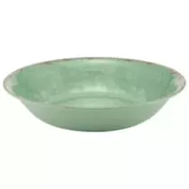Plat melamine rond vert rustique d350x70mm