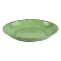 Plat melamine rond vert rustique d420x70mm