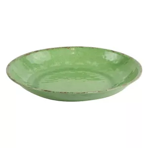 Plat melamine rond vert rustique d420x70mm