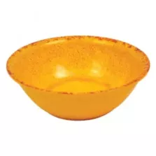 Plat rond melamine orange rustique d210x70mm