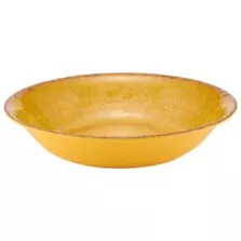 Plat rond melamine orange rustique d350x70mm