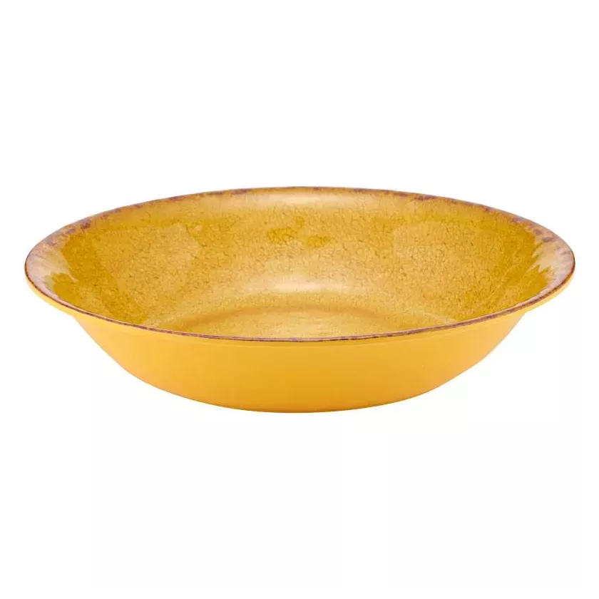Plat rond melamine orange rustique d350x70mm