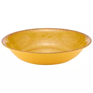 Plat rond melamine orange rustique d350x70mm