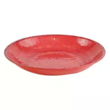 Plat rond melamine rouge rustique d420x70mm
