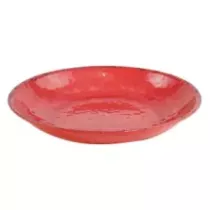 Plat rond melamine rouge rustique d420x70mm
