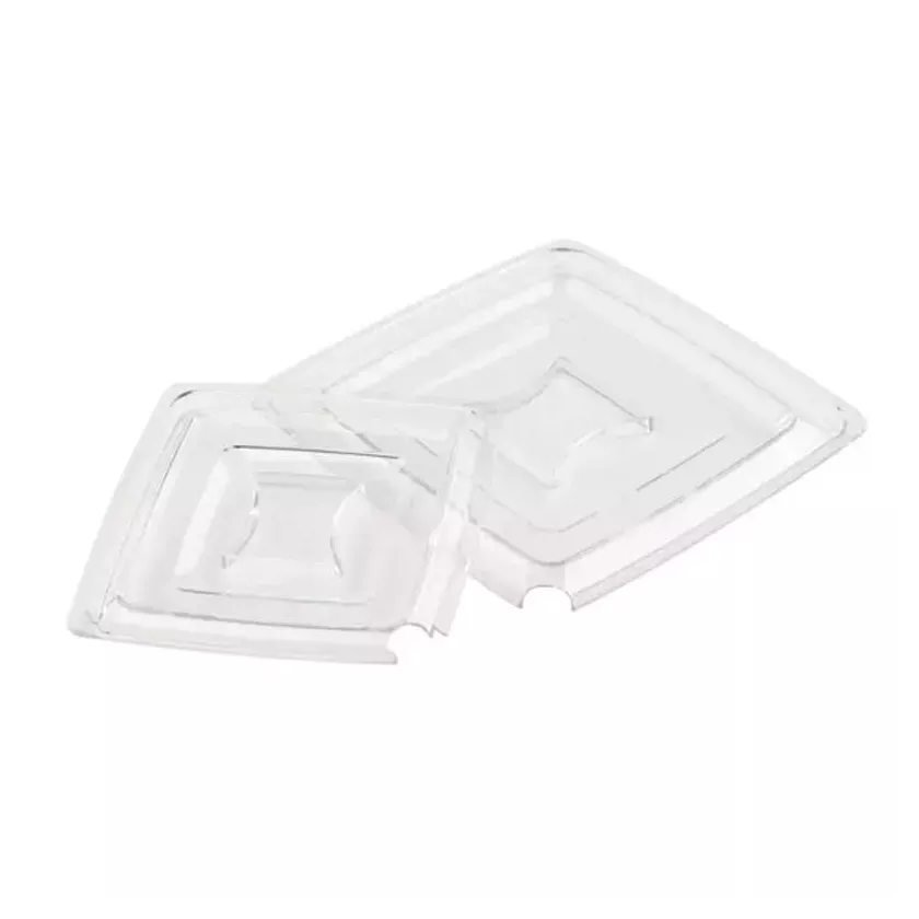 Couvercle melamine plat Pure 190x190x15mm transparent