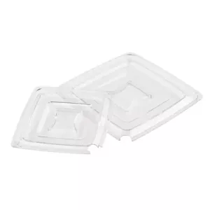 Couvercle melamine plat Pure 250x250x15mm transparent