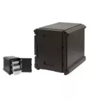 Thermobox GN1/1 ouverture frontale 630x500x610mm noir polypropylene