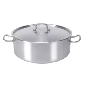 Marmite basse avec couvercle 4,3L d24xh9,5cm Pujadas