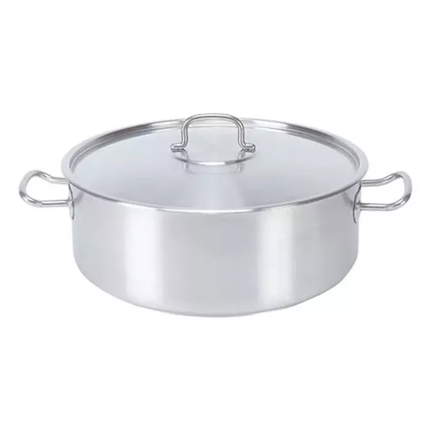 Marmite basse avec couvercle 13,5L d35xh14,5cm Pujadas