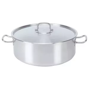 Marmite basse avec couvercle 13,5L d35xh14,5cm Pujadas