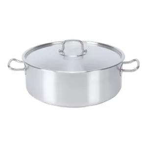 Marmite basse avec couvercle 39L d50xh20,5cm Pujadas