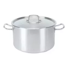 Marmite mi-haute avec couvercle 13L d30xh18,5cm Pujadas