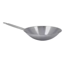 POELE A WOK d36cm inox avec fond plat Pujadas