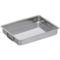 Plat a rotir 30x40x6cm inox anses mobiles