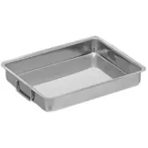 Plat a rotir 54x39x7cm inox anses mobiles