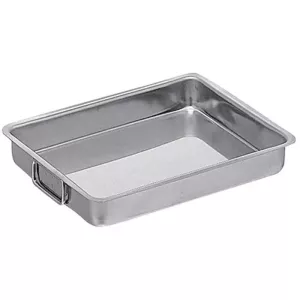 Plat a rotir 54x39x7cm inox anses mobiles