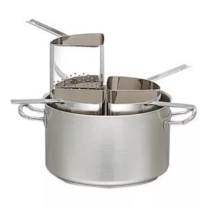 Marmite a pates d35cm 20L inox avec 4 passoires