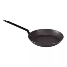 Poele lyonnaise d40cm tole d'acier extra-forte