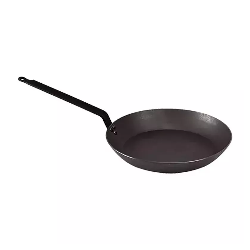 Poele lyonnaise d40cm tole d'acier extra-forte