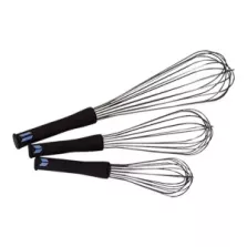 Fouet chef 25cm inox poignee anti-derapante