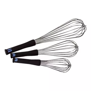 Fouet chef 30cm inox poignee anti-derapante