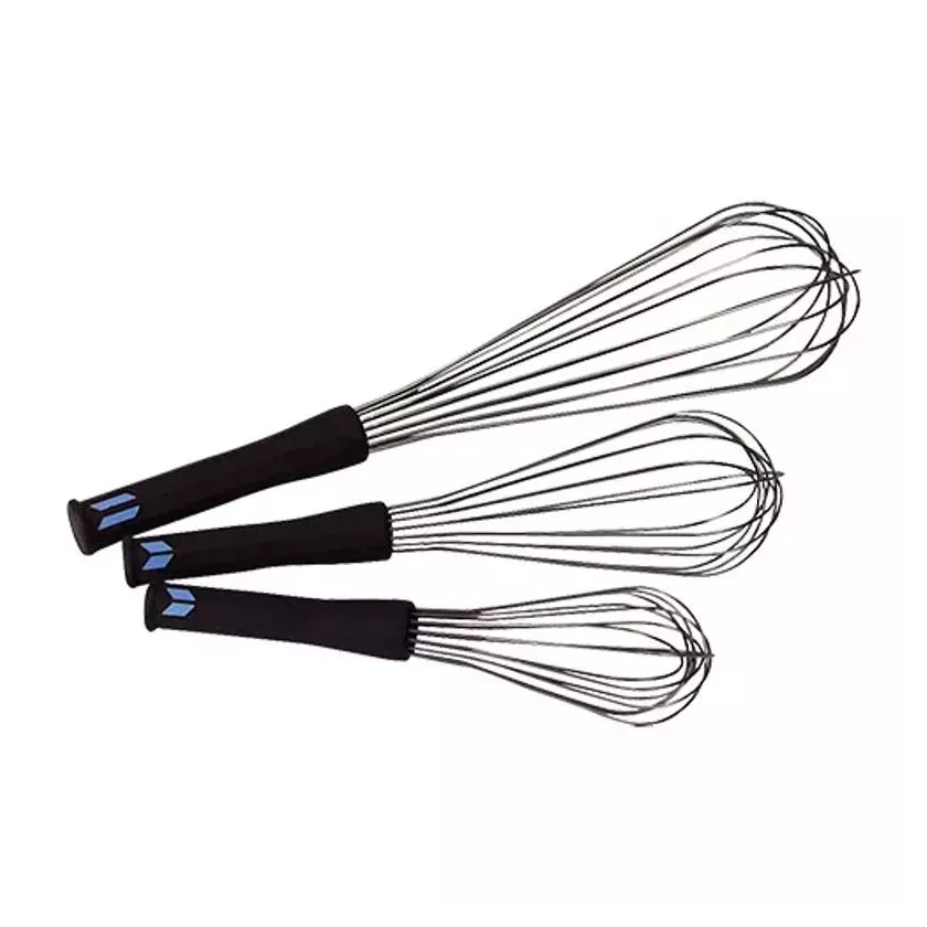 Fouet chef 45cm inox poignee anti-derapante