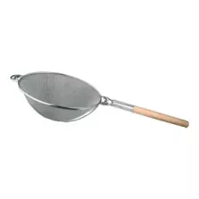 Passoire d30cm etame manche bois