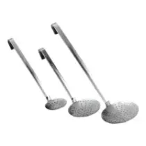 Ecumoire diametre 14cm inox longueur 50cm d'une piece