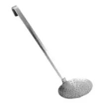 Ecumoire diametre 18cm inox longueur 58cm d'une piece
