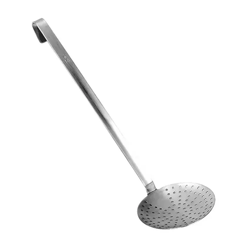 Ecumoire diametre 18cm inox longueur 58cm d'une piece