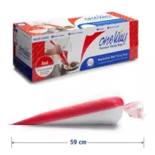 Poche a douille 59x28cm jetable 115 microns Masterline rouge