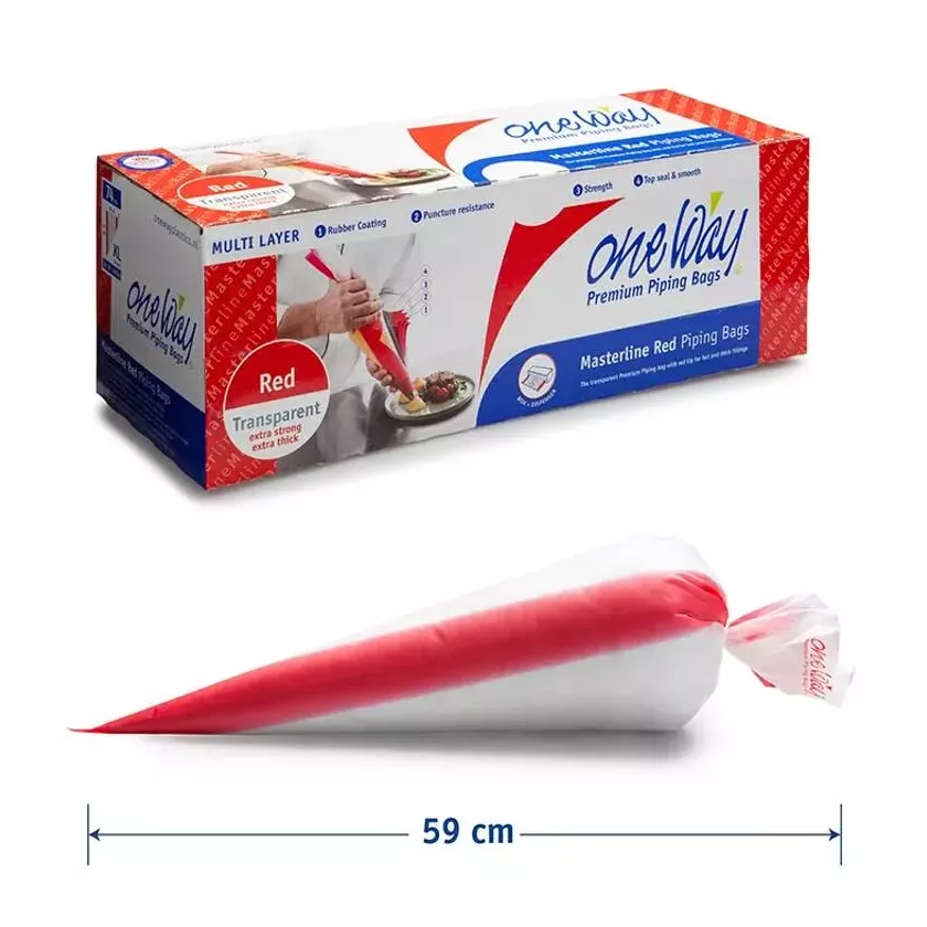 Poche a douille 59x28cm jetable 115 microns Masterline rouge
