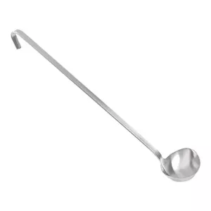 Cuiller d'arrosement inox 10x7cm L41cm