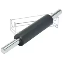 Rouleau patisserie diametre 6x25x47cm inox antiadhesif plus support