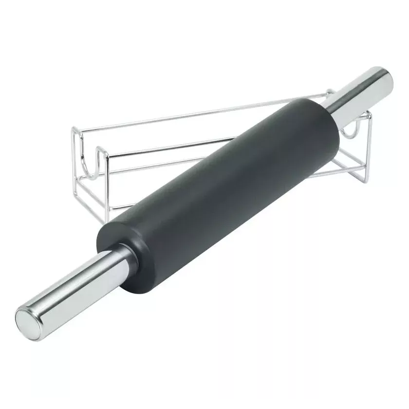 Rouleau patisserie diametre 6x25x47cm inox antiadhesif plus support