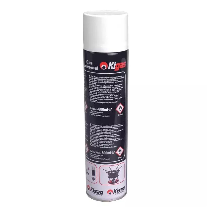 Recipient a gaz 600ml pour allume-gaz Kisag